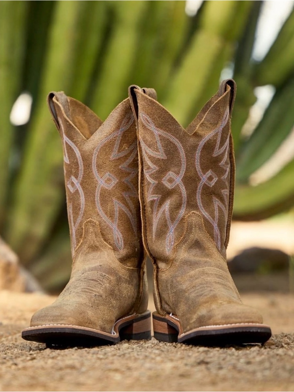 Justin Bent Rail Sterlington Women’s Cowgirl Boots Suede Chocolate Brown 7.5B